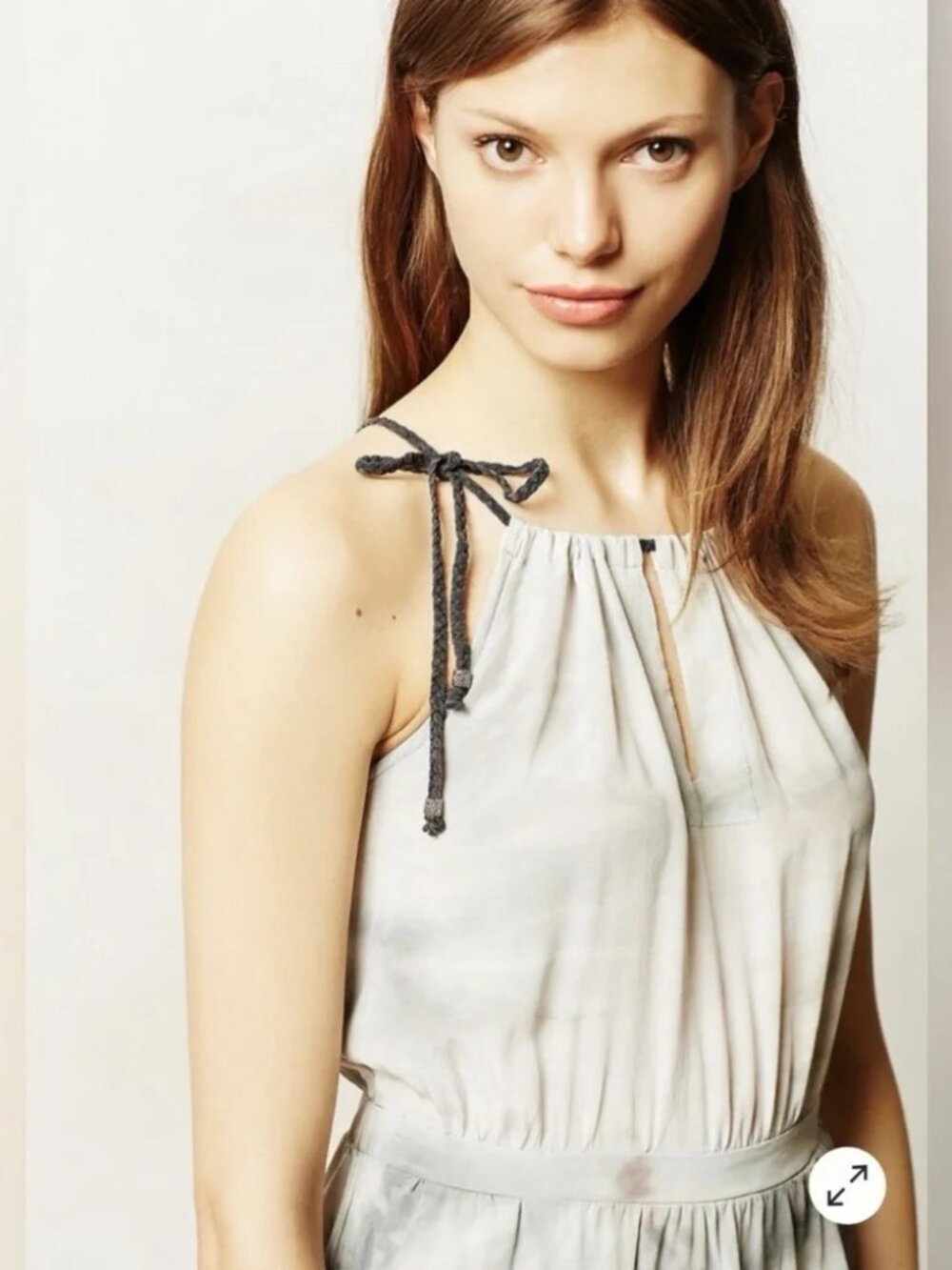 Anthropologie Dip-Dyed Tulip Silk Dress By Gyps 05, High-Low Adorable Size Small - Picture 5 of 9